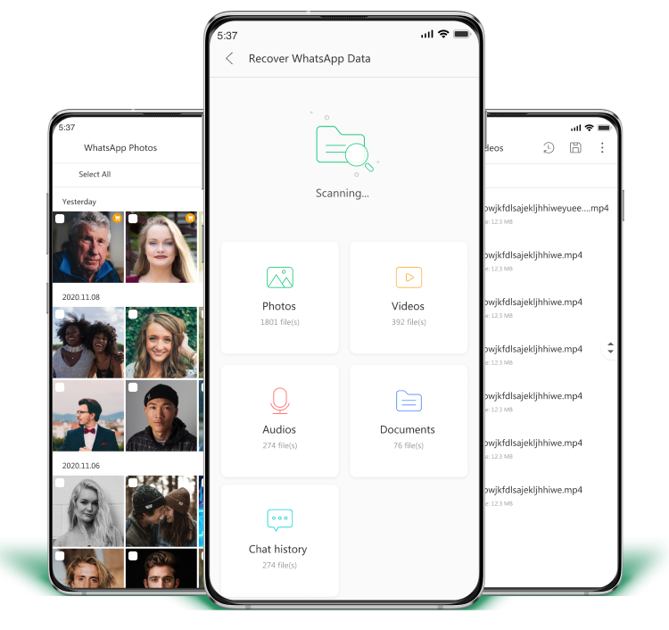 WhatsApp 恢复截图